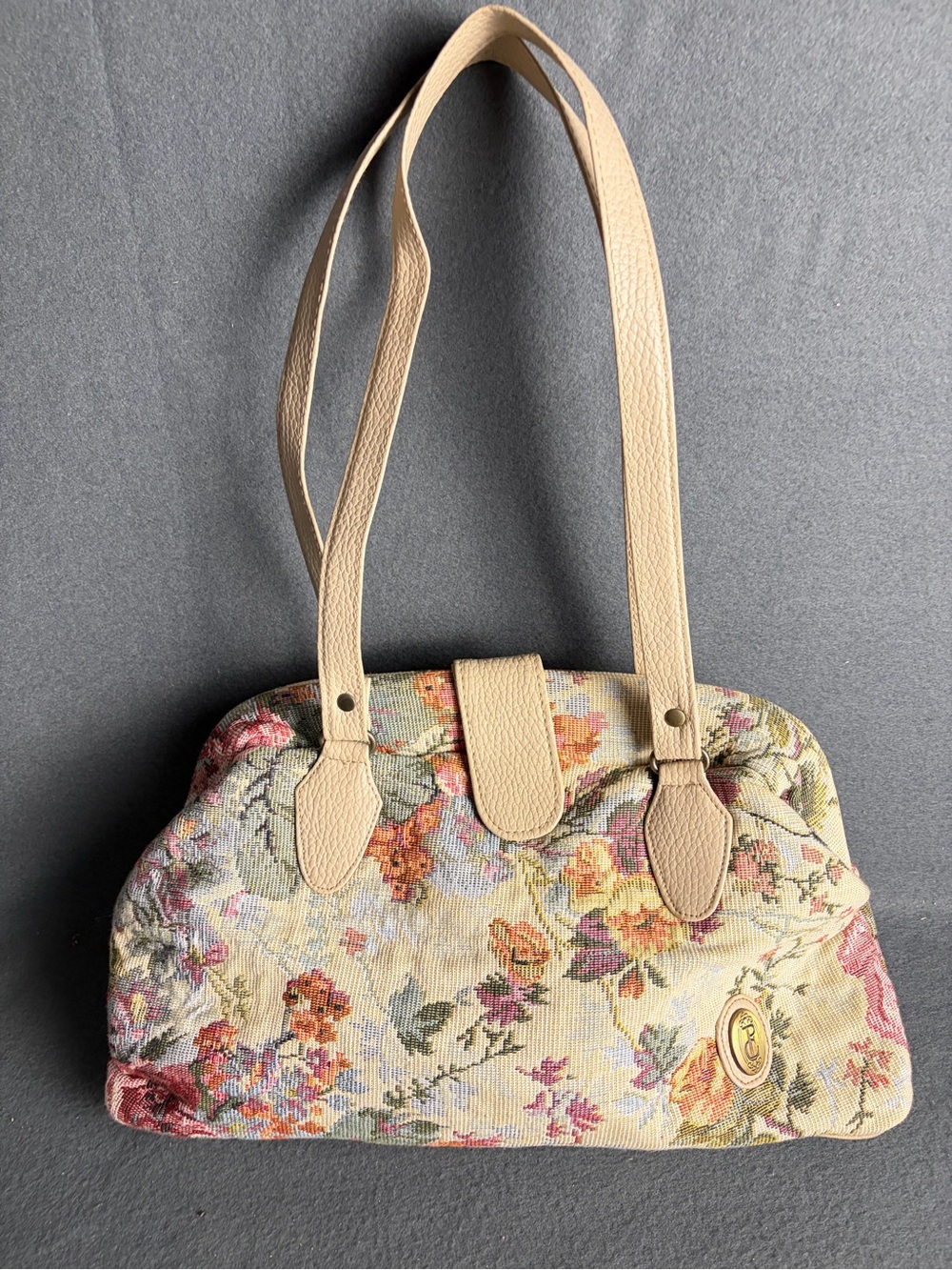Vintage Pacific Connections Floral Tapestry Handbag Cottagecore Shoulder Bag